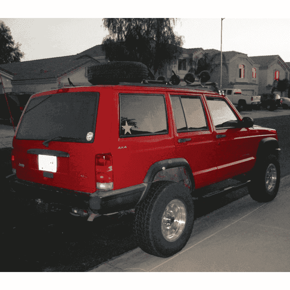 Jeep Cherokee XJ Roof Mounted Tire Carrier