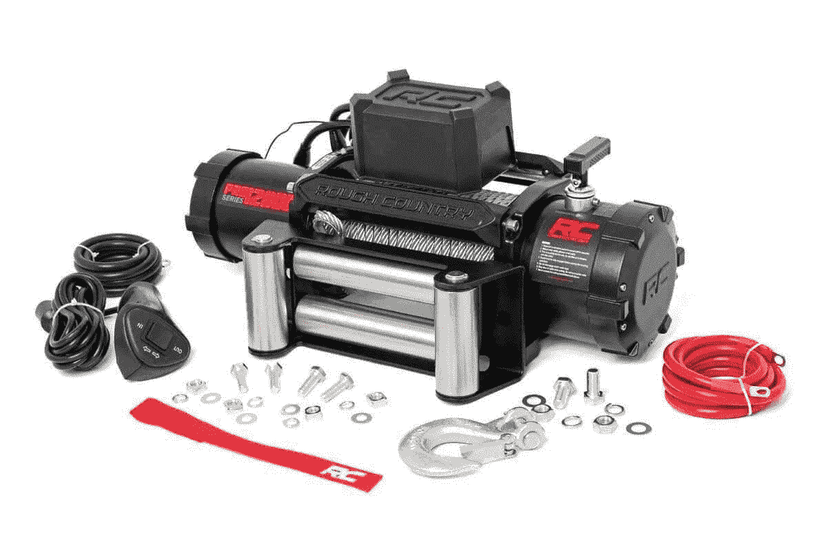 Rough Country 12000lb Pro Series Electric Winch with Clevis Hook